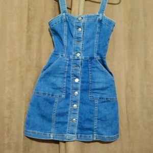 Divided denim dress